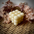 Bougie moulée "Cube à bulles"
